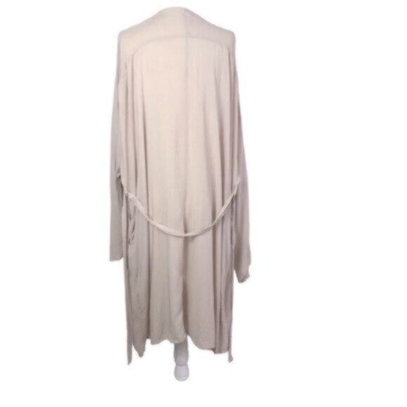 Listicle Cream Kimono Sleeve Wrap Tie Duster Large - Picture 7 of 9